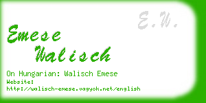 emese walisch business card